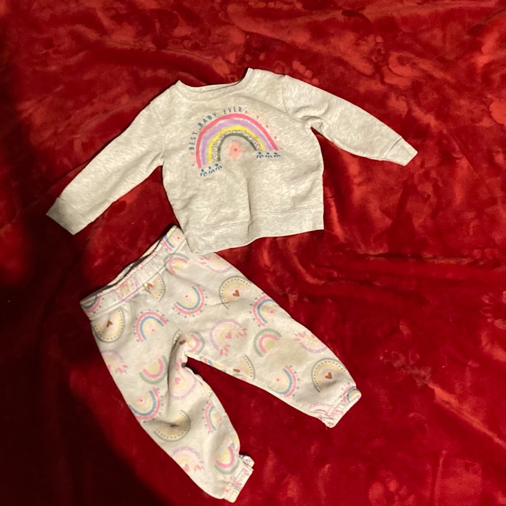 Matching rainbow sweat set
